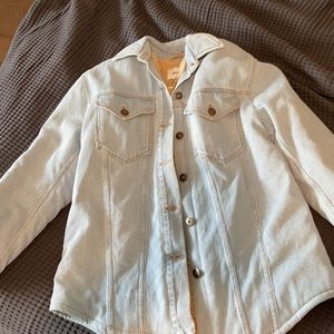 Nanushka denim jacket with shearling